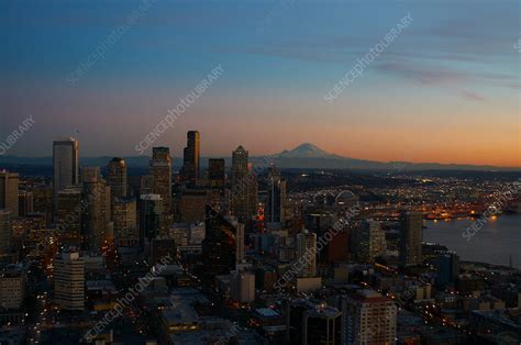 Aerial View Of Seattle City Skyline Stock Image F0053410 Science