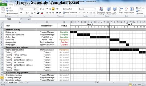 Project Schedule Template Excel Projectemplates