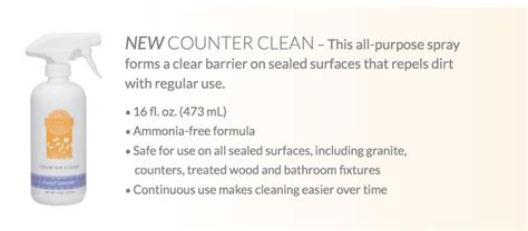 Scentsy Counter Clean Information