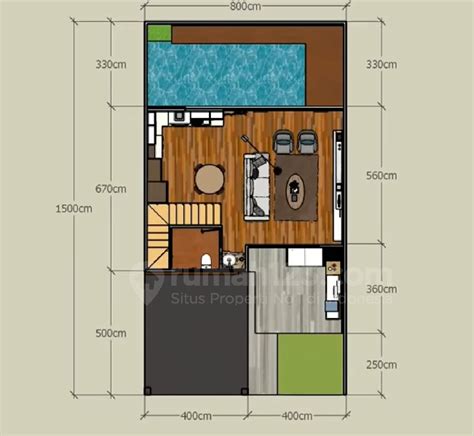 55 Denah Rumah Minimalis 2 Lantai Dengan Kolam Renang