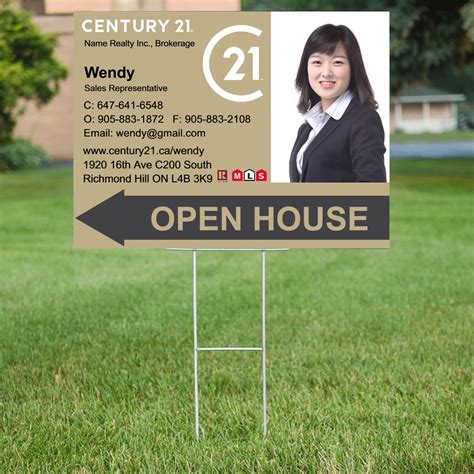Century 21 Open House H Sign Max Printing