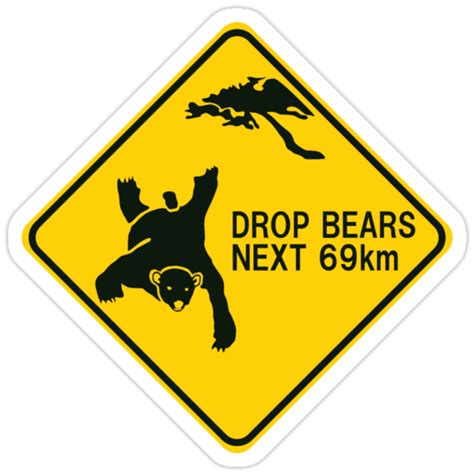 Drop Bear Stickers By Yuisato Redbubble