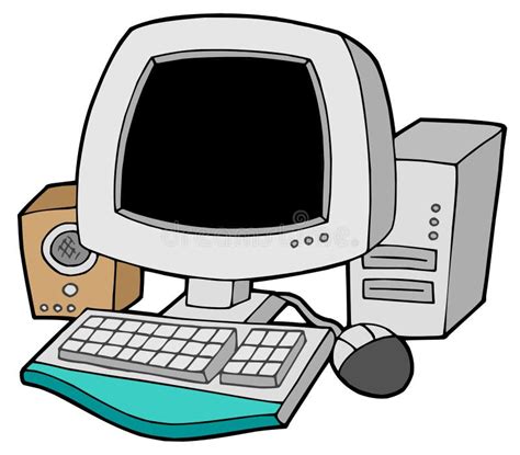 Cartoon Computer Stock Vector Illustration Of Keyboard 9760426