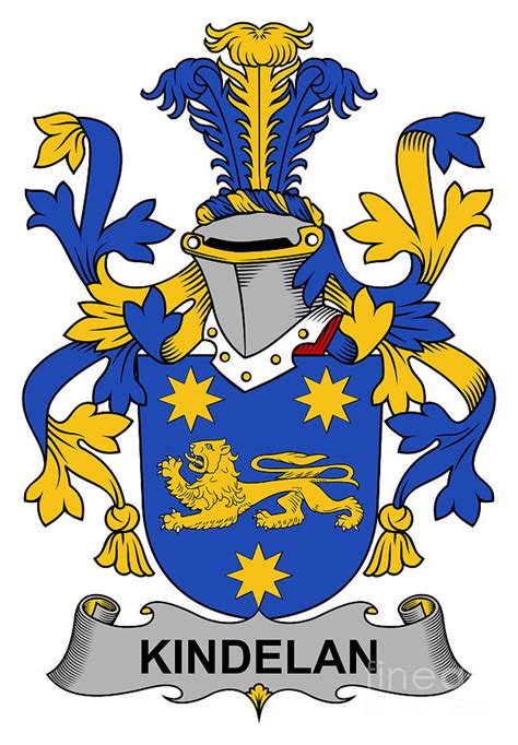 Kindelan Coat Of Arms Irish Digital Art By Heraldry Pixels