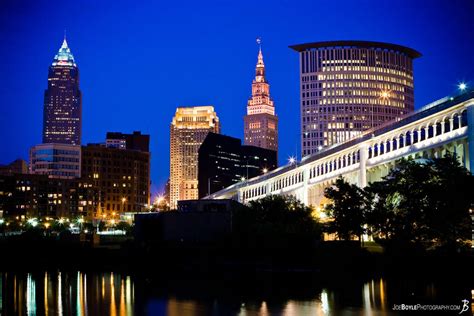 This Photo Is Of The Cleveland Skyline With The Veterans Memorial