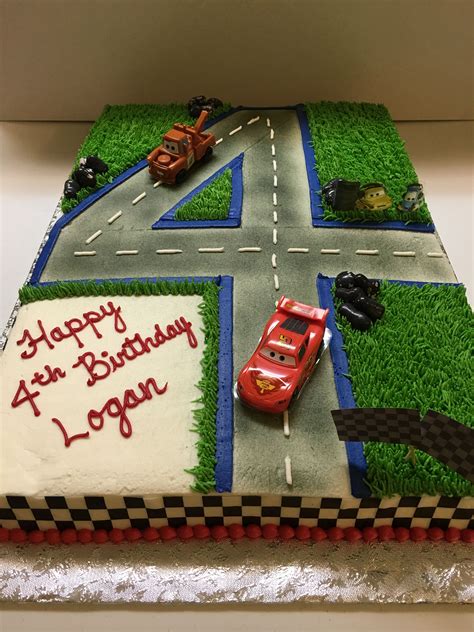 This is the same recipe seen elsewhere on this site (see moist pumpkin cake). Cars themed full sheet cake | Cars birthday party disney, Cars birthday cake, Disney cars cake