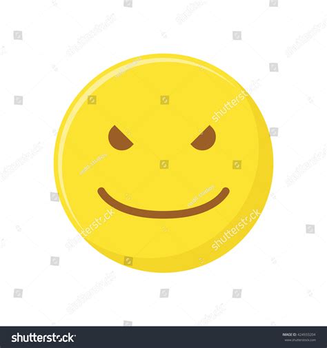 Evil Grin Emoticon Emoticon Vector Stock Vector 424933204 Shutterstock