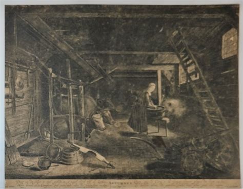 Old Master Print Pieter Nolpes Autumnus Copper Engraving 1650
