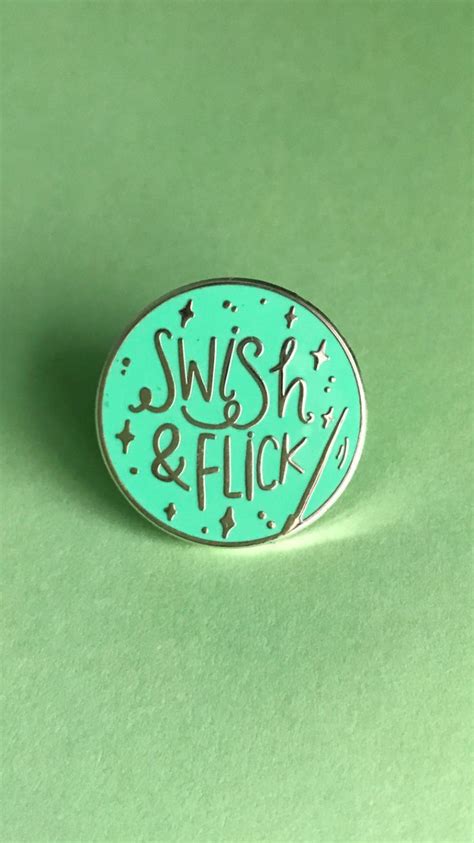 Harry Potter Hermoine Inspired Enamel Pin Swish And Flick It S Leviosa Not Leviossaaaahhh