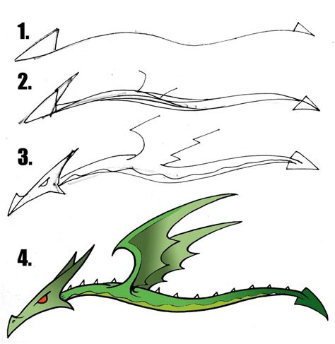 How to draw a dragon step by step very #simple and #easy way. Images For > Easy Dragon Drawings For Kids Step By Step … | Dragon drawing, Easy dragon drawings ...