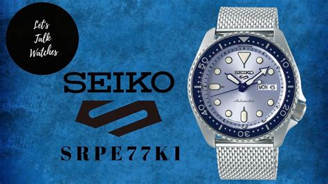 unboxing seiko 5 sports blue automatic watch srpe77k1 youtube