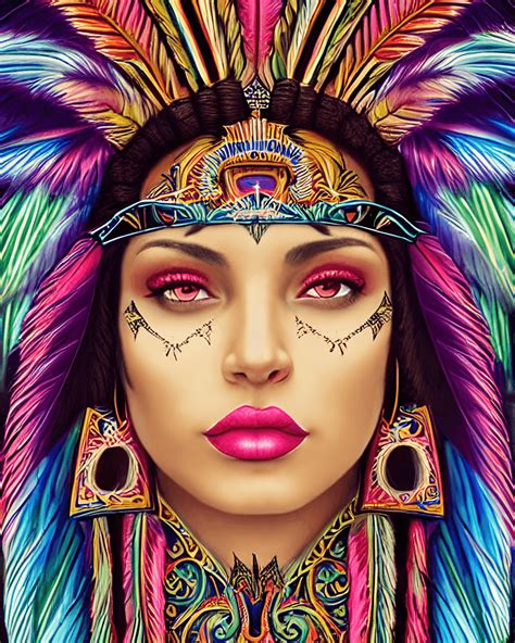 Beautiful Light Skinned Taino Indian Woman · Creative Fabrica