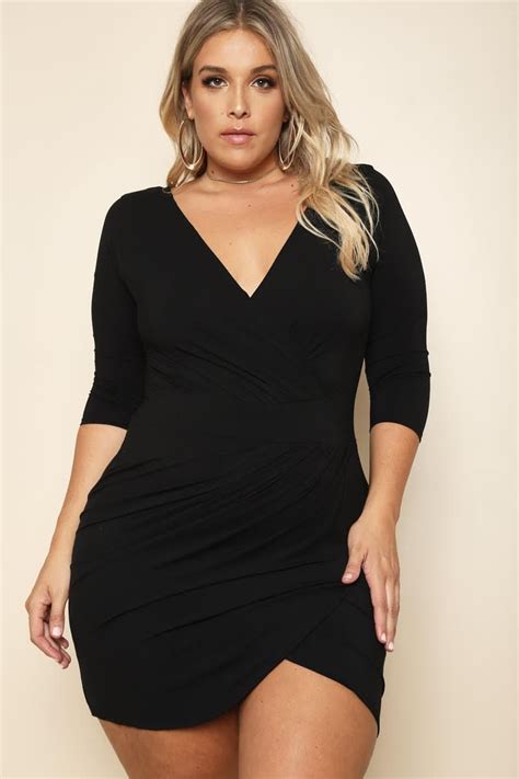 Look Sleek And Fabulous With This Piece This Plus Size Mini Dress