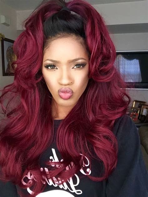 Red ombre hair is an ombre style that features at least two color combination with red being one of the main colors. Ombre Hairstyles for Black Women (43) | Hair color ideas ...