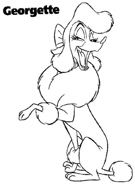 45 oliver & company coloring pages to print off and color. Georgette Laughing In Oliver And Company Coloring Pages ...
