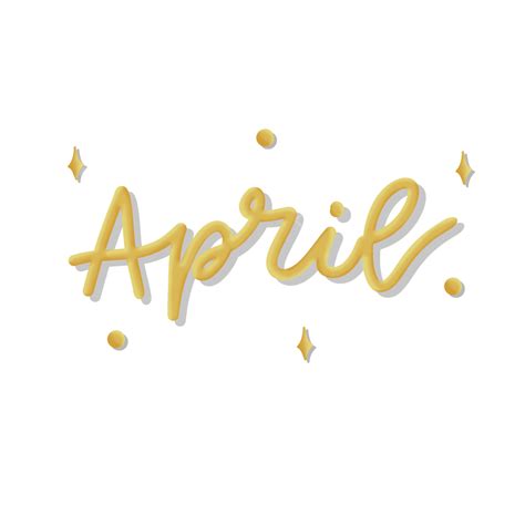 Gold April Clipart Png Vector Psd And Clipart With Transparent