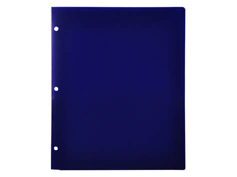 2 Pocket Plastic Folder For Binder Blue Plastic Folder