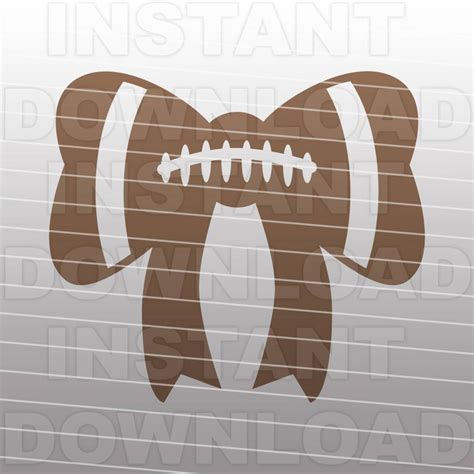 Football Bow Svg Filebow Shape Svgcutting Template Vector Etsy