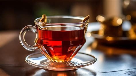 Premium AI Image Turkish Tea Delight A CloseUp Of A Steaming Cup In A