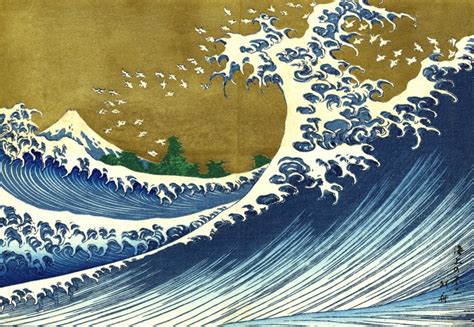 The Great Wave Off Kanagawa Kanagawa Trees Paintings Art