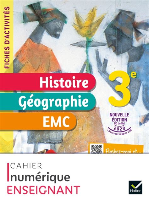 Fiches d activités Histoire Géographie EMC 3e Ed 2021 Cahier