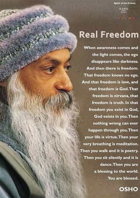 Real Freedom Wisdom Quotes Life Osho Quotes Osho