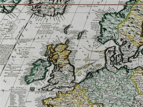 Vintage Map Of Europe 1690