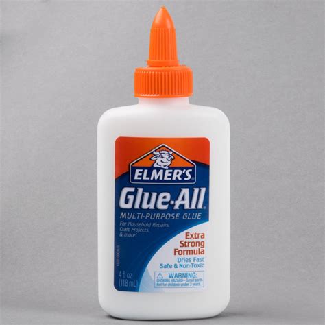 Elmers E1322 4 Oz Glue All White Liquid Repositionable Glue Elmers