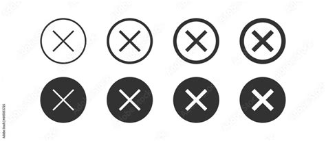 X Icon Cancel Signs Close Symbol Wrong Symbols Cross Icons Black