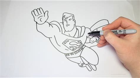 Easy How To Draw Superman For Kids Youtube