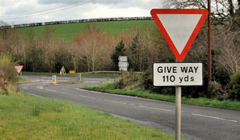 Give Way Ahead Sign Comber © Albert Bridge Geograph Ireland