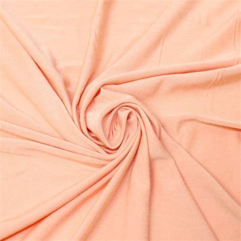Peach Papaya Rayon Jersey Stretch Knit Fabric Medium Weight 180 Gsm