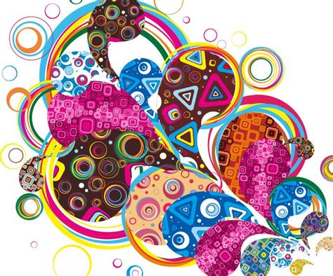 Colorful Design Abstract Vector Graphic Free Vector