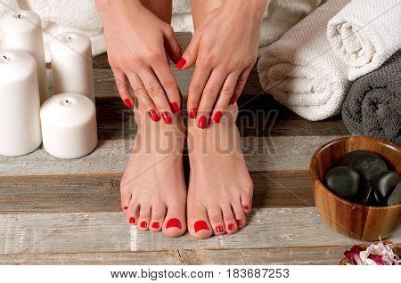 Female Feet Spa Salon Image Photo Free Trial Bigstock