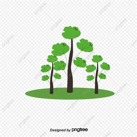 Gambar Pohon Kartun Hijau Kartun Pohon Besar Pohon Png Dan Vektor