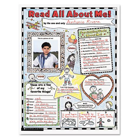 Scholastic Instant Personal Poster Sets Read All About Me 17 X 22