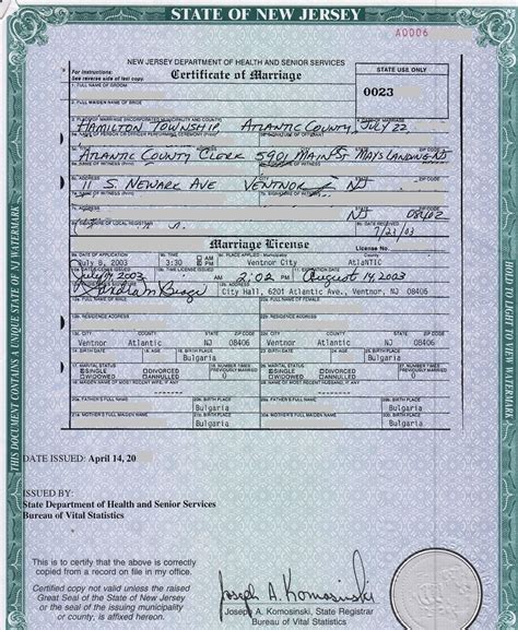 Original Ghana Marriage Certificate Image Certify Letter