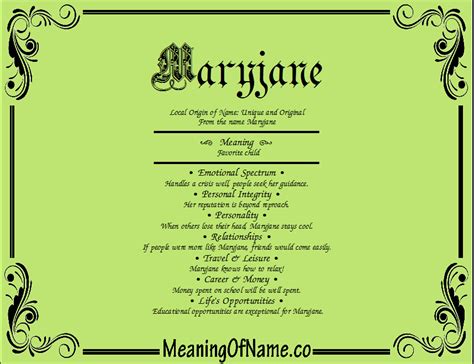 Maryjane Meaning Of Name