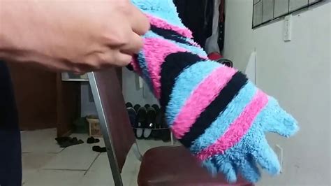 Sexy Blue And Pink Fuzzy Toe Socks Youtube