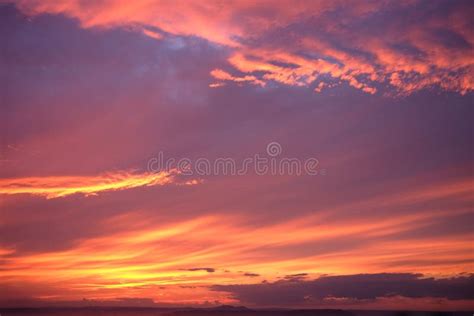Dramatic Sunset And Sunrise Sky Vivid Twilight Sunset Sky Stock Photo