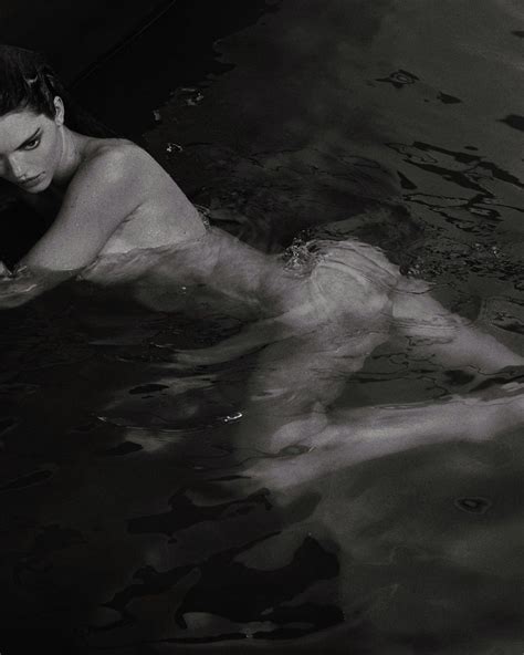 Kendall Jenner Nude In The Pool 1 B W Photo The Fappening