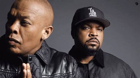 Doc Dre And Ice Cube American Rappers Gangsta Rap Nwa