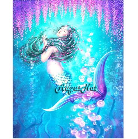 Mermaid Diamond Painting Full Drill Fish Beauty Wall Art Picture