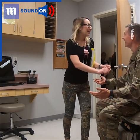 military husband poses as patient to surprise wife on return home it took him 40 hours to