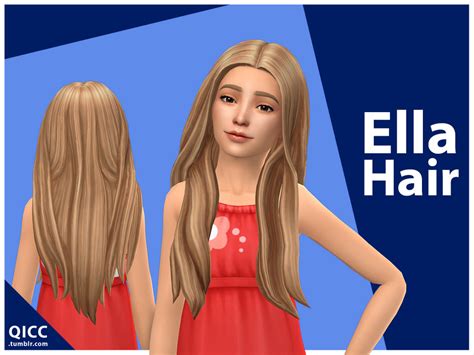 The Sims Resource Ella Hair By Qicc Sims 4 Hairs