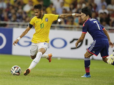Neymars Four Goals Overwhelm Japan The Japan Times