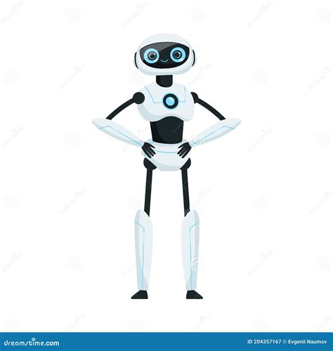 Standing Modern Robot As Programmable Machine Vector Illustration