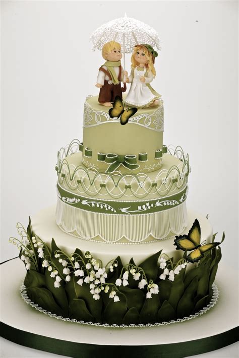 Lily Of Valley Spring Wedding Cake