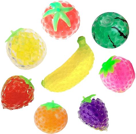Buy 5cm Squishy Balls Fidget Toy Fruit Water Bead Filled Squeeze
