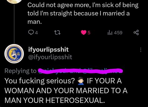 Gc Biphobia On Twitter Sigh Bisexuals Arent Defined By Who Are